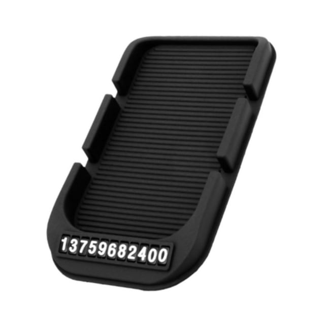 Soporte de teléfono genérico para salpicadero de coche, alfombrilla antideslizante para dispositivos de navegación Negro