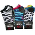 thumbnail image 4 of 21 Paires Chaussettes Basses à la Cheville pour Femmes Ecko Rouges à Imprimé Amusant Assorties, 4 of 4