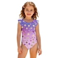 thumbnail image 3 of Abcomgle Toddler Swimsuit Girl 3t Gradient Stars One Piece Girls Swimsuit Ruffled Stretchy Girls Swimwear, 3 of 7