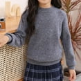 thumbnail image 5 of ShomPort Sweaters For Girls Boys Half Turtleneck Pullover Warm Soft Knitwear Long Sleeve Casual Sweater, 5 of 5