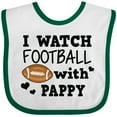 thumbnail image 3 of Inktastic I Watch Football with My Pappy Boys Baby Bib, 3 of 4
