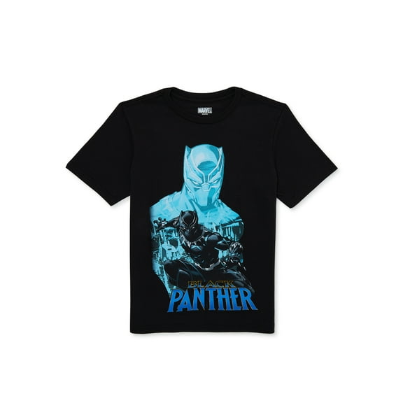 Marvel Boys Black Panther Short Sleeve Graphic Tee, Sizes 4-18