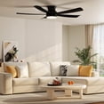 thumbnail image 2 of Costway 52" Ceiling Fan with Lights and Remote Control & Quiet Reversible Motor Black, 2 of 10