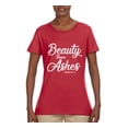 thumbnail image 2 of Wild Bobby Beauty From Ashes Isaiah 61:3 Inspirational/Christian Women Graphic Tee, Red, Large, 2 of 5