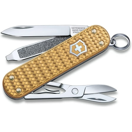 Victorinox Classic Precious Alox Pocket Knife (Brass Gold)