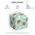 thumbnail image 4 of Sikiie Snail And Flower Leather Tissue Box Cover Square, tissue box holder, Tissue Box with Bottom Belt-5.2”x5.2”x5.2”, 4 of 7