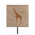 thumbnail image 1 of Giraffe Burlap and Brown Leash Or Key Holder, 1 of 1
