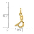 thumbnail image 4 of Auriga Fine Jewelry 14K Yellow Gold Letter S Initial Charm Pendant for Women, 4 of 6