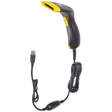 Wasp WCS3905 Waspnest ABS CCD Handheld Laser Barcode Scanner with 6' USB Cable, 45 scan/s Scan Rate, 5V DC