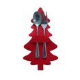thumbnail image 5 of 4 Pcs/ensemble Porte-Couverts de Noël Outil de Tranchage de Vacances Cheminée Murale Centre de Table Fourchette Cuillère Sac de Rangement Décor de Festival de Vacances Rouge, 5 of 5