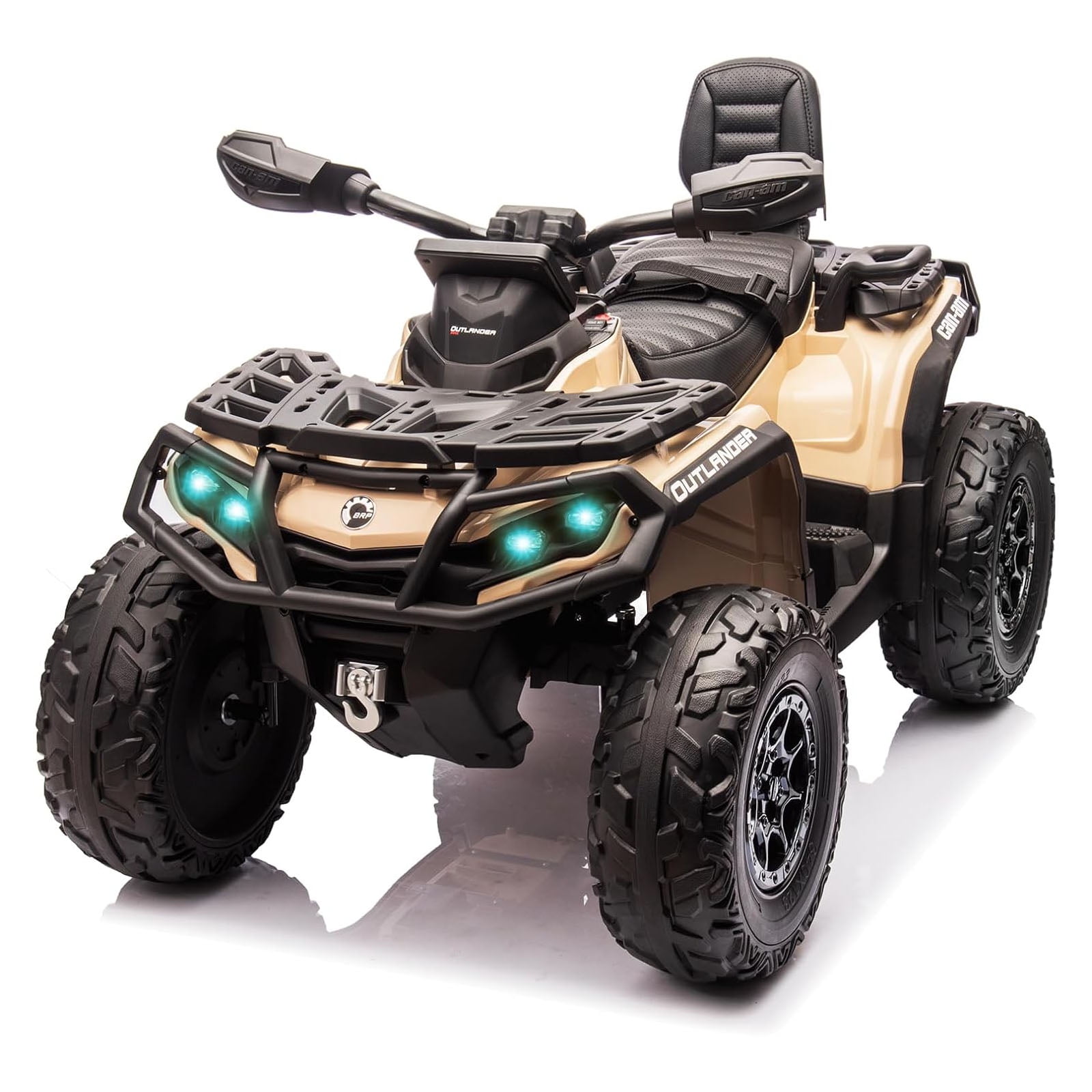 Electric Kids ATV, 12V Ride-On Toy Car for Toddlers, 4-Wheel Vehicle with 2-Seater, Remote Control, LED Lights, Music, and Spring Suspension, Electric Car for Kids, 2-4 Mph Safety Speed