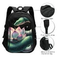 thumbnail image 3 of Easygdp Snake Holding A Lotus Mochila para Laptop de Viaje con Puerto USB, Mochila para Laptop con Puerto de Carga USB para Mujeres y Hombres, 3 of 7
