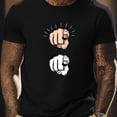thumbnail image 1 of Men's Crew Neck T-Shirt- Soft Daily Short Sleeve Top with Eye-Catching Index Finger Pattern(Finger Up)- Office, Outing, Party Casual Style- Easy Care Crew Neck Top Men's Printed T-shirt 2D Men's, 1 of 5