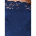 thumbnail image 5 of INSPIRE CHIC Women's Cocktail Dress Lace Fishtail Hem Short Sleeve Bodycon Midi Dress M Dark Blue, 5 of 6