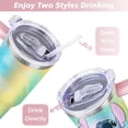 thumbnail image 5 of 40oz Cartoon Movie Stainless Steel Tumbler with Lid and Straw,Spill Proof Cartoon Travel Cup for Cartoon Lovers Double Wall Vacuum Insulated Coffee Mug with Handle Pink, 5 of 7