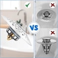 thumbnail image 6 of 2 in 1 Bathtub Stopper & Drain Hair Catcher, Anti-Rust Tub Stopper with Dual Filtration Design, Pop-up Bathtub Drain Cover for 1.6-2.0" Drain Hole, 6 of 6