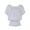 White, variant on Women Juniors Short Sleeve Ruffle Stretch Off Shoulder Shirt Blouse Tops