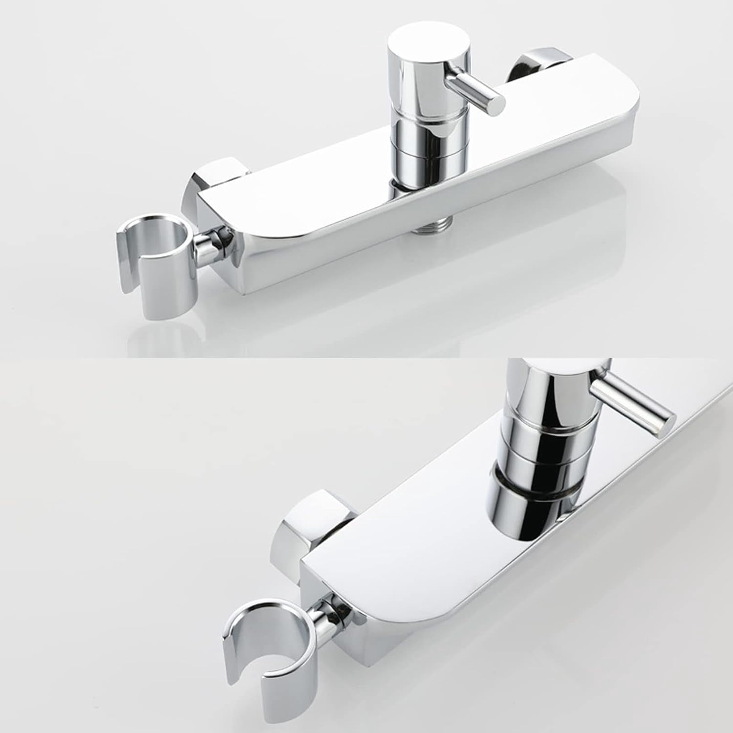 Handheld Bidet Sprayer for Toilet, Chrome Brass Bathroom Cloth Diaper Sprayer Set with Cold and Hot Water, Wall Mounted Toilet Bidet Sprayer Kit for Bathing Pets,Stainless Steel Hose