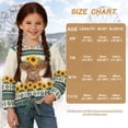 thumbnail image 7 of Xixirimido Aztec Tribe Sunflower Highland Cow Pattern Girls Long Sleeve Shirt Kids Crewneck T-Shirts Trendy 3D Graphic Tie-hem Cute Tees for Fall Winter, Size 11-12, 7 of 7