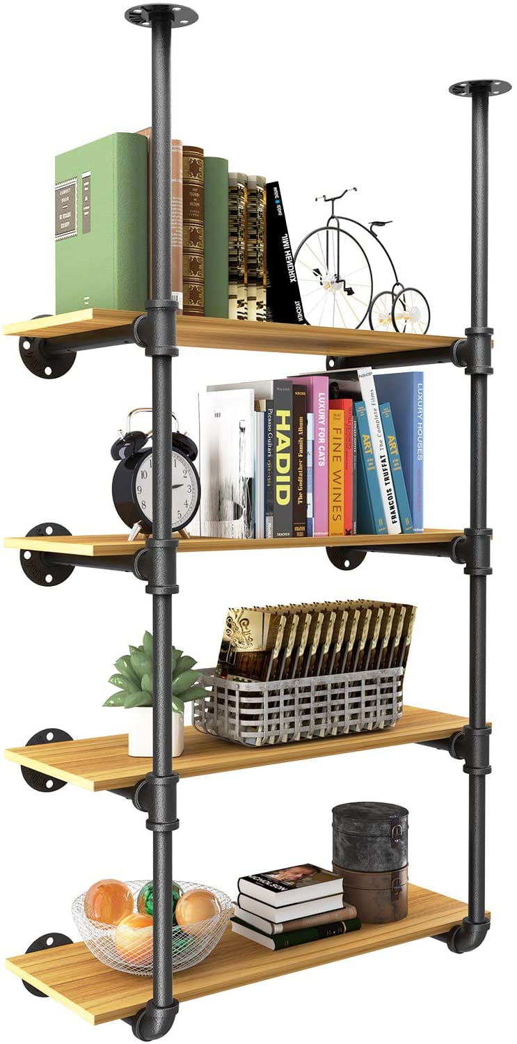 YITAHOME 4-Tier Ladder Wall Mounted Shelf Bookcase Bookshelf Organizer Display 