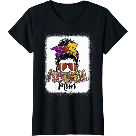 Football Mom Purple and Gold T-Shirt