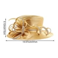 thumbnail image 6 of Slccxzc Women Wide Brim Hat, Satin Cloth Rhinestone Church Hat, Elegant Wedding Photography Hat Female Banquet Fascinator Formal Hat Tea Party Hat, 6 of 7