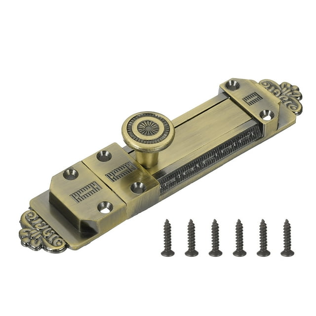Cerradura de perno de barril Uxcell, cerradura de puerta deslizante, pestillo de puerta de aleación de zinc, pestillo de puerta de bronce de 5 pulgadas