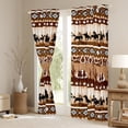 thumbnail image 3 of Castle Fairy Teens Adults Cowboy Horseshoe Blackout Curtains Set of 2 (52x84 Each),Western Hippie Aztec Window Curtains,Black Brown Curtains and Drapes,Ultra Soft Home Decor, 3 of 6