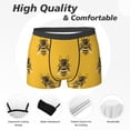 thumbnail image 2 of Men's Boxer Briefs, Realistic Bee cute cool yellow Soft Comfy Mens Underwear Boxer Briefs Breathable With Widen Waist, 2 of 7