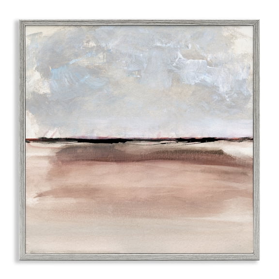 Stupell Industries Contemporary Abstract Vast Landscape Scenery Gray Framed Giclee Art, 12 x 12, by Susan Jill