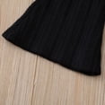 thumbnail image 4 of SGMVNU Girls Knit Pants High Waist Flare Leg Winter Warm Casual Trousers For Toddler Kids Age 2-8 Korean Style Comfortable Stretchy Kids Clothes(Size 7-8 Years,Black), 4 of 7