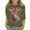 Army Green, variant on Girls Tops Cropped Sleeves Tee for Young Fashion Lovers Playful Valentine's Day Styled Comfort Tee for Girls Blue,5-6 Years