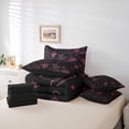 thumbnail image 6 of jejeloiu Western Cowgirl Hats 7pcs Bedding Comforter Set,Cute Stars Print Queen Bedding Sets For Girls Teens Reversible, 6 of 8