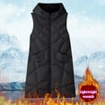 thumbnail image 5 of Lovskoo Womens Winter Coats Quilted Puffer Vest Warm Pocket Hooded Coat Long Jacket Sleeveless Parkas Outerwear Cotton Padded Outerwear Black, 5 of 7