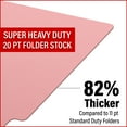 thumbnail image 7 of 20 pt Super Heavy Duty Color Folders, Full Cut End Tab, Letter Size, Pink (Box of 40), 7 of 7