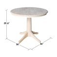 thumbnail image 5 of 36" Round Pedestal Dining Table with 2 Madrid Chairs - Unfinished - 3 Piece Set, 5 of 8