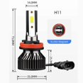 thumbnail image 3 of Car Headlight Bulb 9V 48W 6000K 10000LM Aviation Aluminum COB Chip Automotive Headlight Bulb for Vehicle Repair 9005, 3 of 4