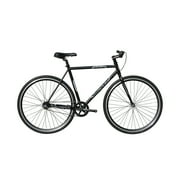 Wonder Wheels Fixed Bike 700C 57Cm Hi-Ten Steel Frame Side Pull Brake Alloy Black Rims 700C*1.5*14G*32H*H30 Black Spokes, Tire: Black. - Matte Black & Black