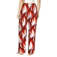 thumbnail image 3 of Goofa Fire Symbols Printed Soft Pajama Pants for Women, Wide Leg Comfy Casual Lounge Yoga Pants-Medium, 3 of 9