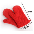 thumbnail image 2 of Guantes de horno resistentes al calor, guantes de cocina de silicona, perfectos para hornear y asar, 1 par, 2 of 5