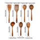 thumbnail image 3 of Juego de utensilios de cocina Komu natural de 7 piezas, juego de utensilios de cocina, utensilios de cocina de madera, cucharas de madera para cocinar, cuchara de cocina de agarre cómodo arroz, 3 of 5