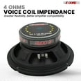 thumbnail image 4 of 5 Core 8 Inch Subwoofer Pair 200W Car Audio Woofer 4 Ohm Replacement Deep Bass Loud Speaker, 4 of 14