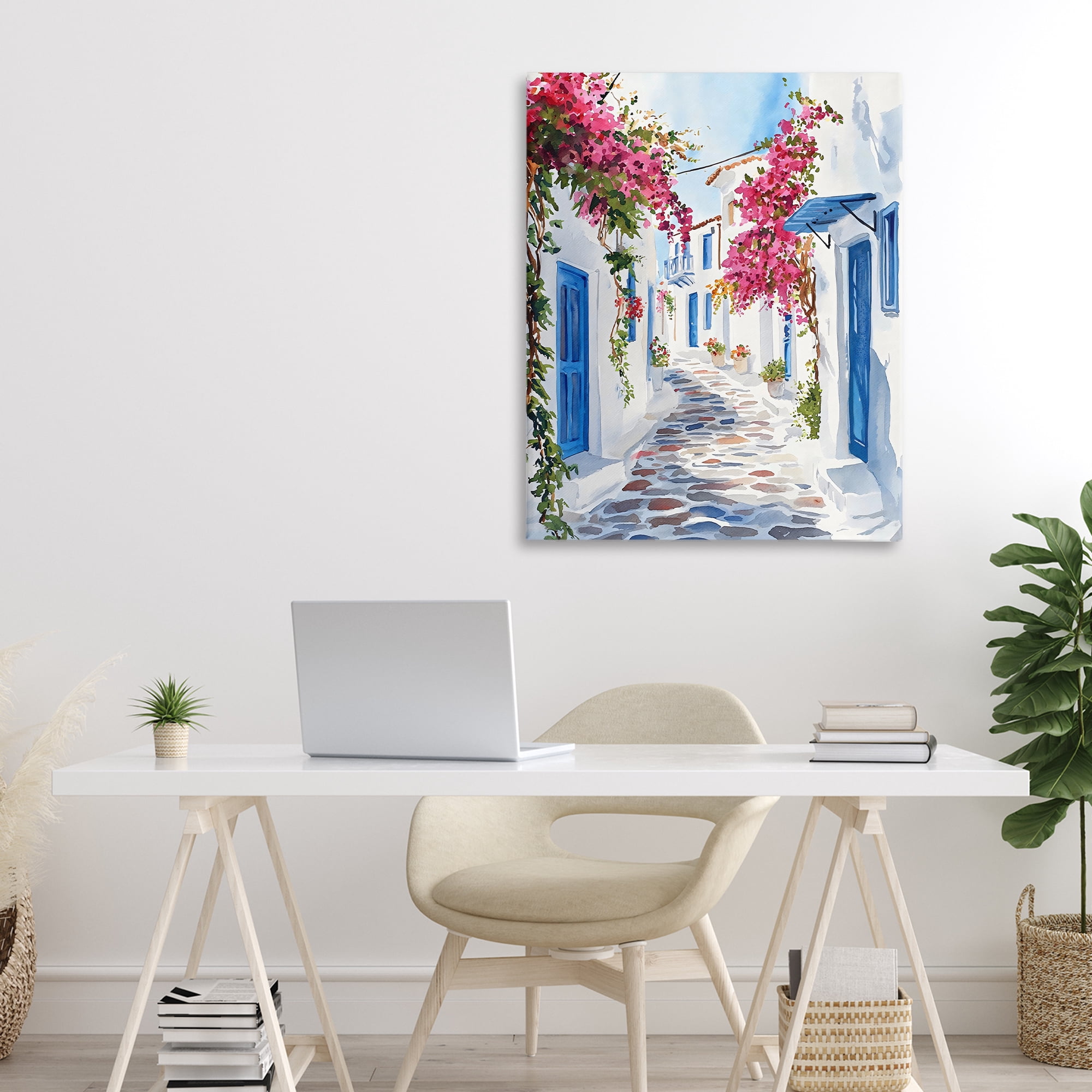 Stupell Industries Santorini Stone Street Pathway Canvas Wall Art, design by LSR Design Studio