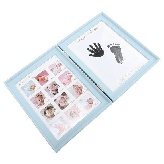 SOPOTUTU Infant Photo Frame Blue PVC 1Pc Baby Growth Record Keepsake