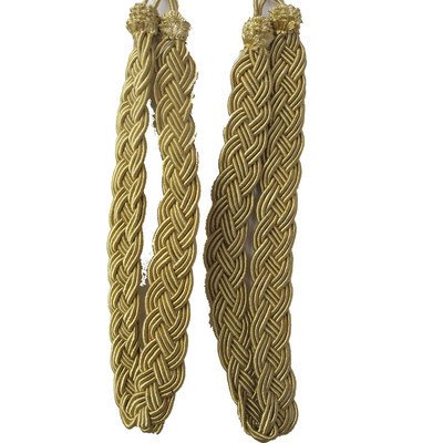 - Pair of Gold Rope Curtain Tie Backs