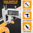 thumbnail image 3 of Antirrobo para Auto ZHCH Bastón Antirrobo para Auto Bloqueo del Volante del Auto Barra de Seguridad Amarillo Alta Visibilidad Robusto Ajuste Universal 2 Llaves, 3 of 5
