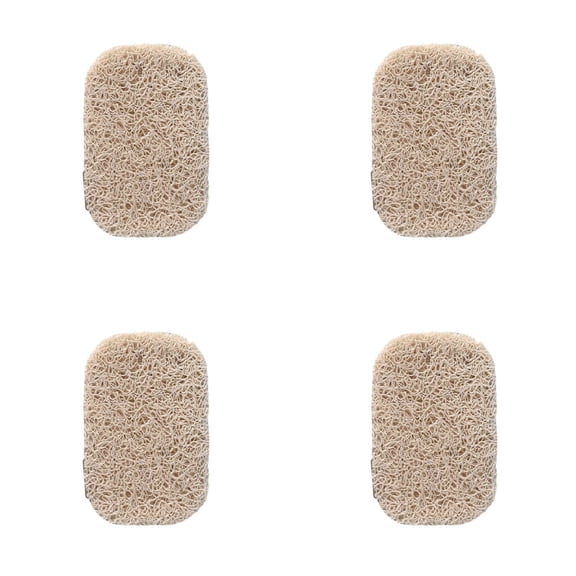Gytml Mesh Soap Drain Liner Mat Quick Dry Non- Soap Saver Pad Water Draining Soap Dish Insert For Bathroom Countertop Soap Storage Organizer(Beige-4PCS)