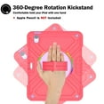 thumbnail image 5 of for iPad Air 11 Inch 2024 Case, Military Grade Silicone Shockproof Heavy Duty Protective Cover for  iPad Air 11 Inch 2024 with Handle Strap & Pencil Holder Rotating Stand - Redpurple, 5 of 13
