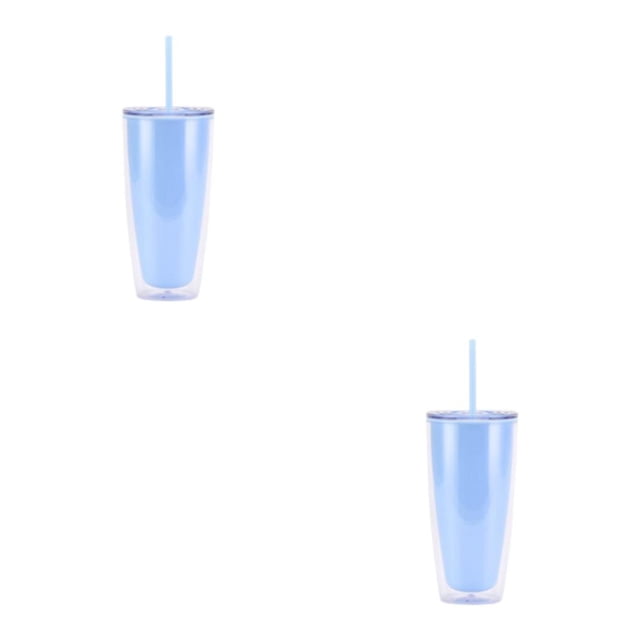 Taza de café de doble pared Toystoory con tapa vaso de paja aislado de plástico 750ml