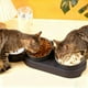 thumbnail image 1 of Comedero y bebedero para gatos, cesta doble para perros y gatos, contenedor de comida y agua para mascotas, acero inoxidable, portátil, para uso exterior, para jardín,Wsvlmg, 1 of 8